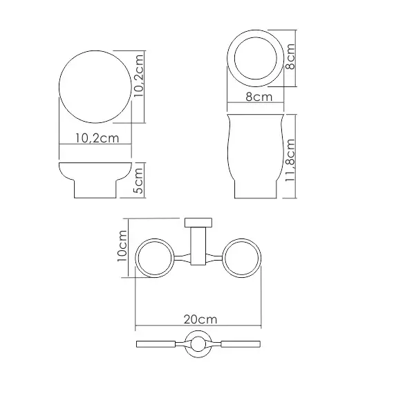 Держатель стакана и мыльницы WasserKRAFT  K-24126