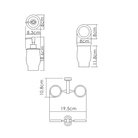 Держатель стакана и дозатора WasserKRAFT  K-24189