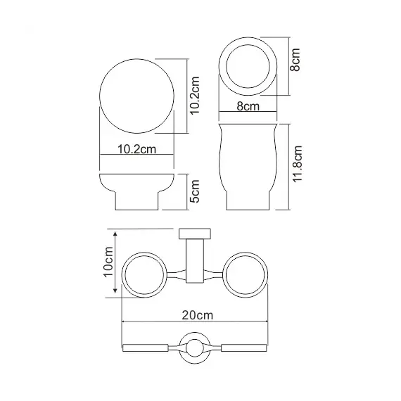 Держатель стакана и мыльницы WasserKRAFT  K-24226