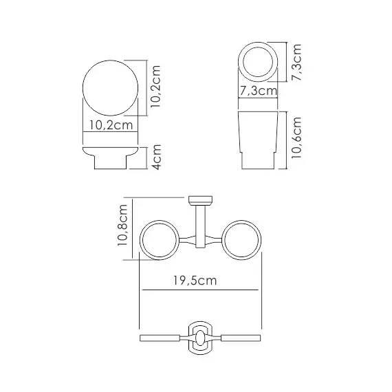 Держатель стакана и мыльницы WasserKRAFT  K-28126