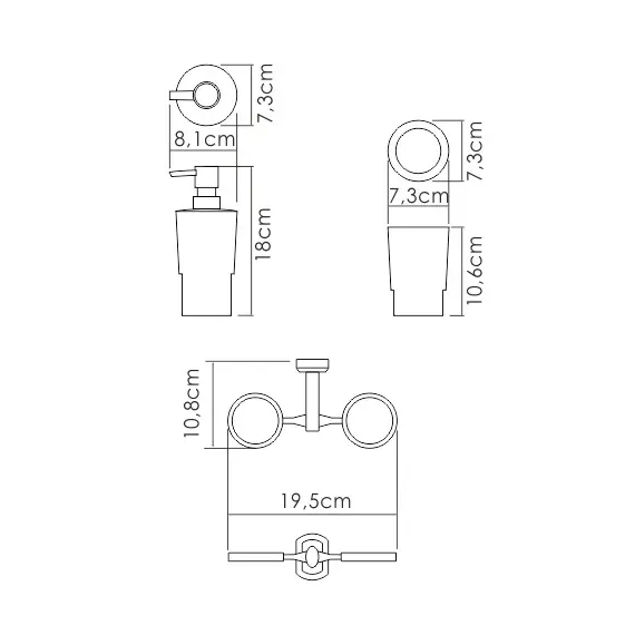 Держатель стакана и дозатора WasserKRAFT  K-28189