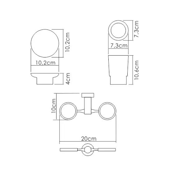 Держатель стакана и мыльницы WasserKRAFT  K-28226