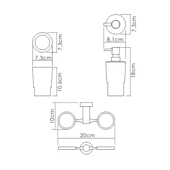 Держатель стакана и дозатора WasserKRAFT  K-28289