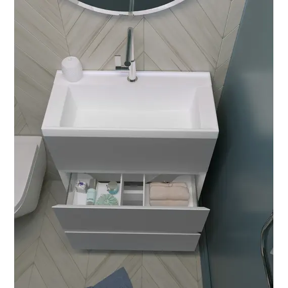 Тумба напольная с раковиной 1 Marka Bumble 2 ящика