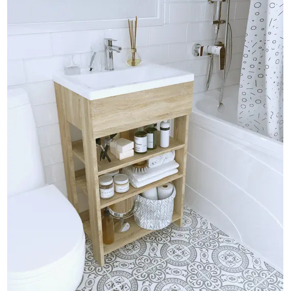 Тумба напольная с раковиной 1Marka Revo с 3 полками