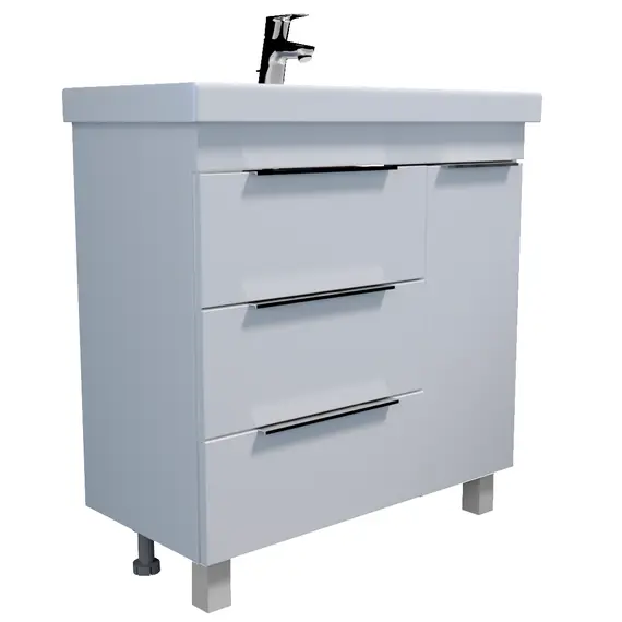 Тумба напольная без  раковины  1Marka Gaula 80 , 3 ящика и 1дверца