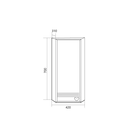 Шкаф угловой подвесной 1Marka Story