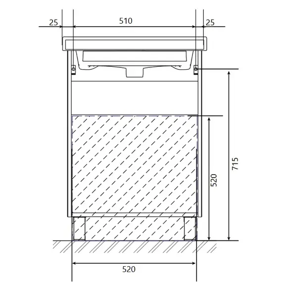 Тумба напольная без  раковины 1Marka Gaula 3 ящика