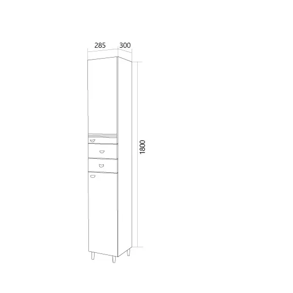 Пенал напольный 1Marka Story