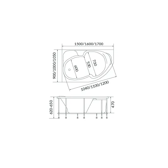 Ванна 1Marka DIANA