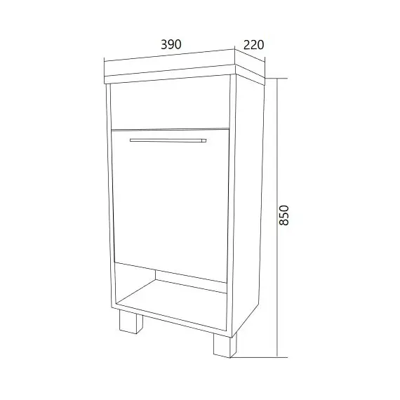 Тумба напольная с раковиной 1Marka Lira
