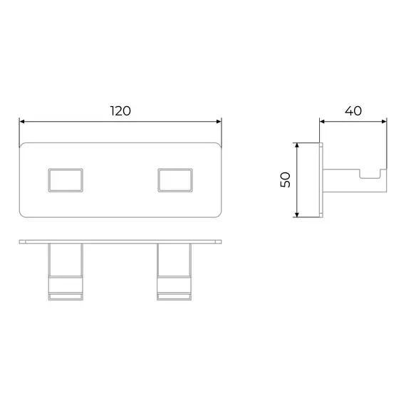 Вешалка-2 крючка Timo Selene 10014/00