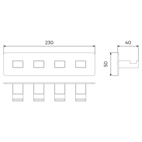Вешалка-4 крючка Timo Selene
