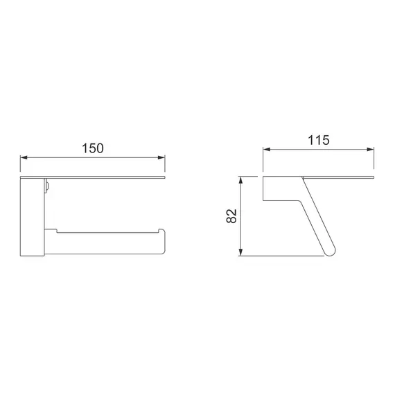 Бумагодержатель с полкой для телефона Timo Selene