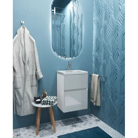 Тумба подвесная с раковиной  1Marka  Bumble 1 ящик