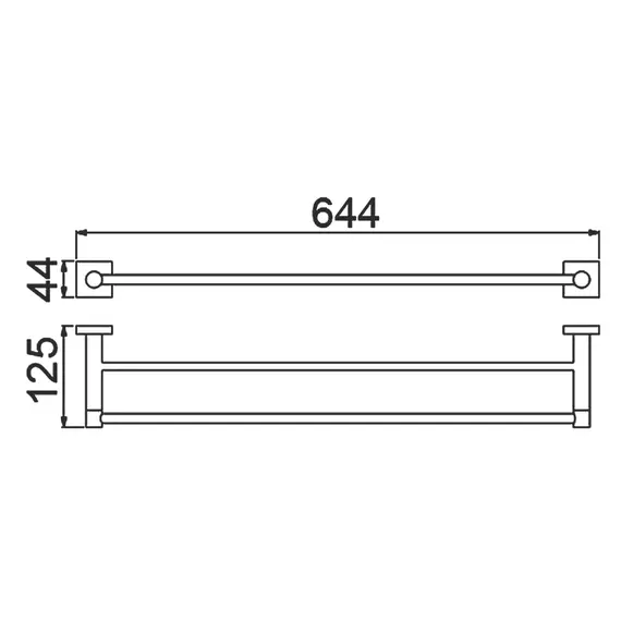 Полотенцедержатель двойной Timo Selene