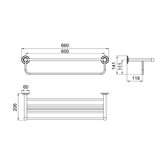 Полка для полотенец Timo Nelson