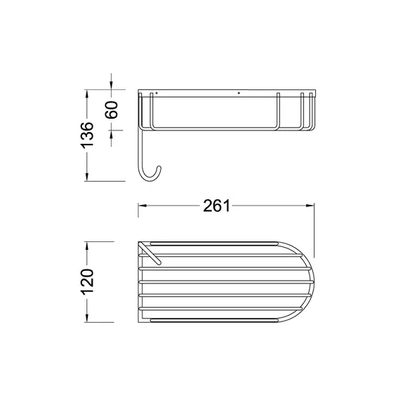 Полка с одним крючком Timo Nelson