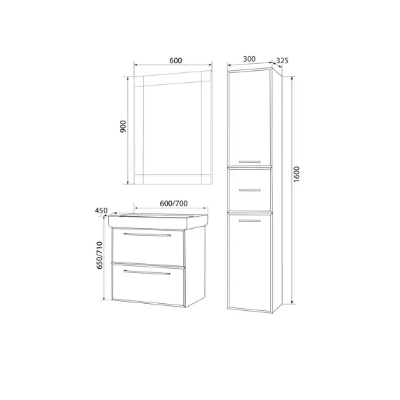 Тумба подвесная 1 Marka Visbaden