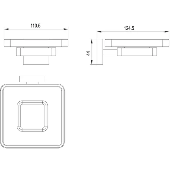 Мыльница со стеклом Timo Selene