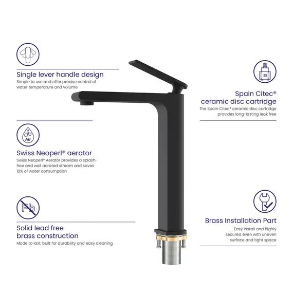 Смеситель для раковины-чаши Timo Anni 2711/03F