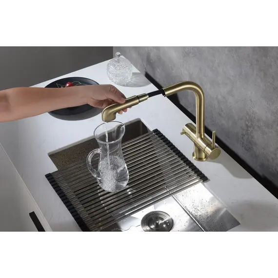Смеситель для кухни с подключением фильтра и выдвижной лейкой Timo Saona 2346/02FL