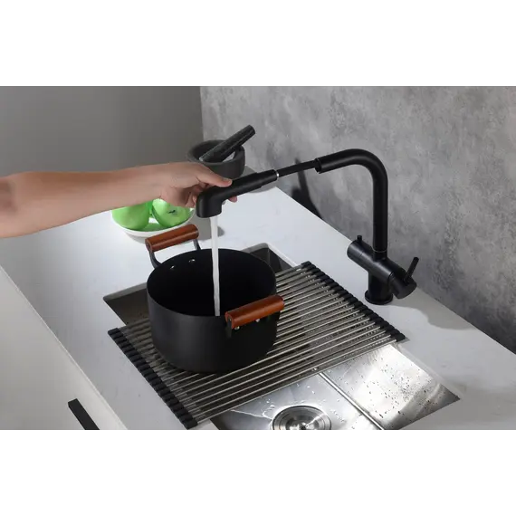 Смеситель для кухни с подключением фильтра и выдвижной лейкой Timo Saona 2346/03FL