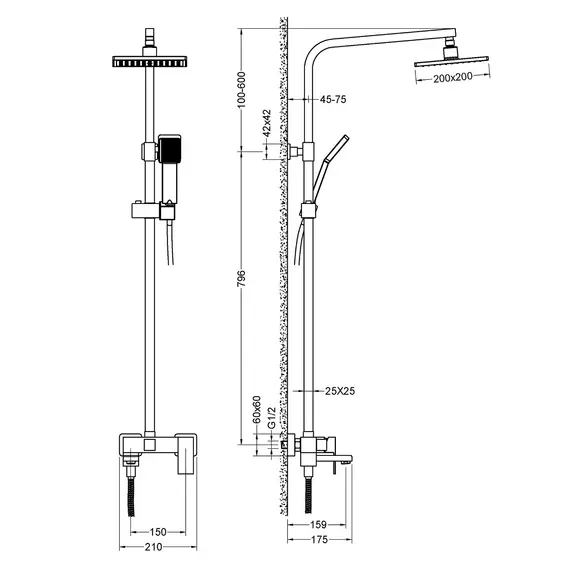 Душевая система Timo Selene SX-2013