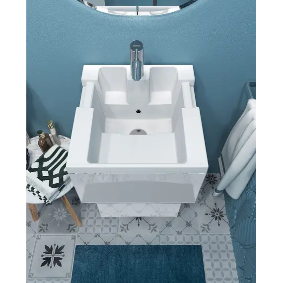 Тумба напольная с раковиной 1 Marka Bumble 2 ящика