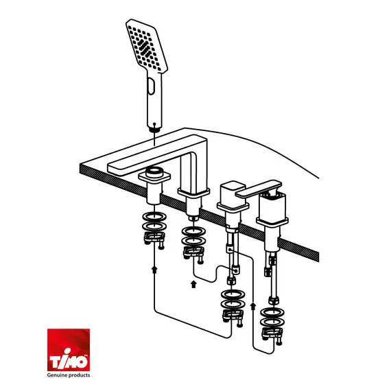 Смеситель врезной для ванны с душем Timo Torne 4330/17Y