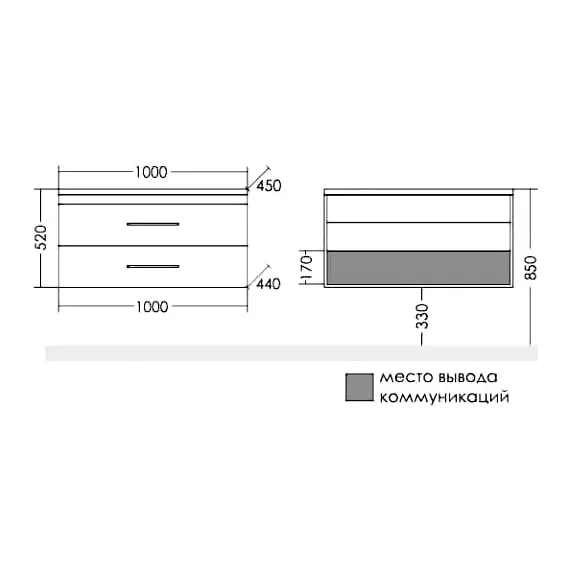 Тумба подвесная СанТа Венера