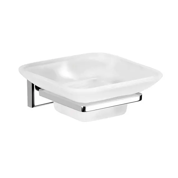 Gedy G-Colorado  настенная стеклянная мыльница   хром