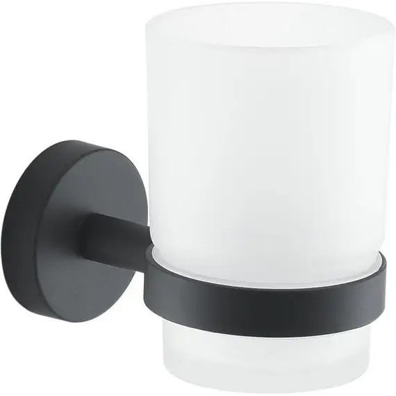 Gedy G-Eros  настенный стеклянный стакан   черный матовый