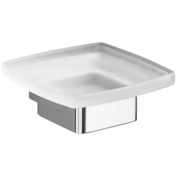 Gedy G-Lounge  настенная стеклянная мыльница   хром