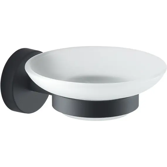 Gedy G-Eros  настенная стеклянная мыльница   черный матовый