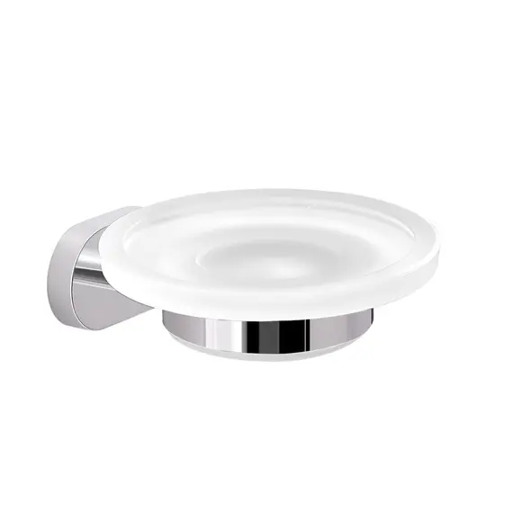 Gedy G-Bernina  настенная стеклянная мыльница   хром