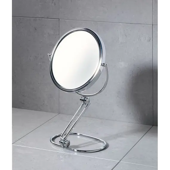 Gedy  настольное 2-х стороннее косметическое зеркало с 5-ти кратным увеличением   хром