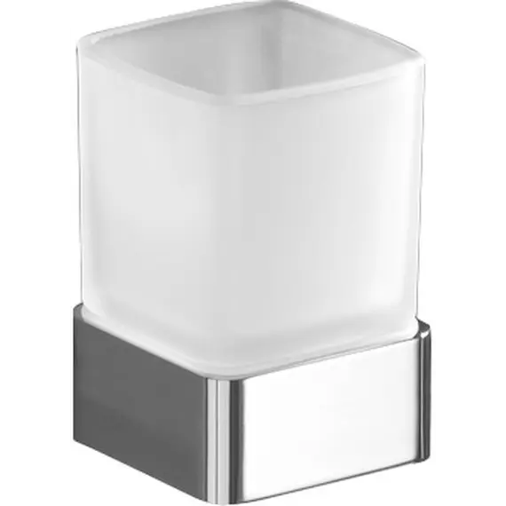 Gedy G-Lounge  настольный стеклянный стакан на металлическом основании   хром