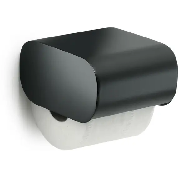 Gedy Outline  бумагодержатель с крышкой   черный матовый