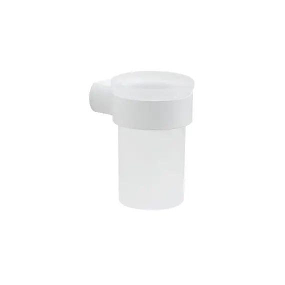 Gedy G-Pirenei  настенный стеклянный стакан   белый матовый