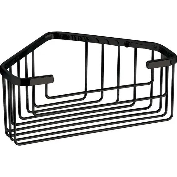 Gedy  решётка угловая 1-уровневая   черный матовый