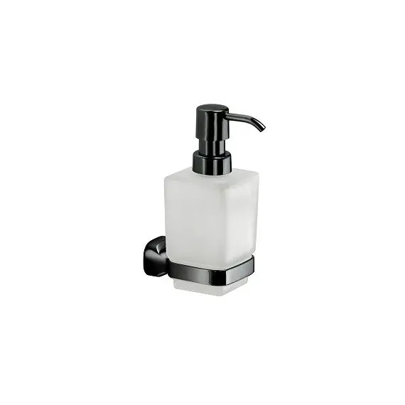 Gedy G-Stelvio  настенный стеклянный дозатор с пластиковой помпой ,черный матовый