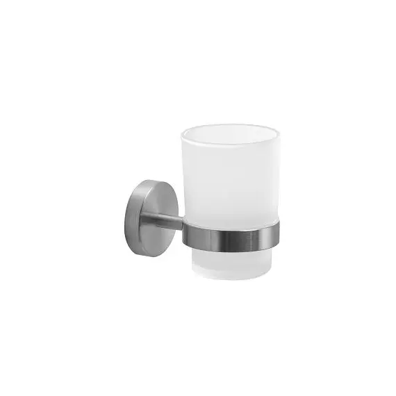 Gedy G-Project  настенный стеклянный стакан   зачищенный хром