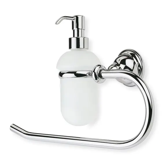 Stil Haus Elite  полотенцедержатель - полукольцо + стеклянный дозатор   хром