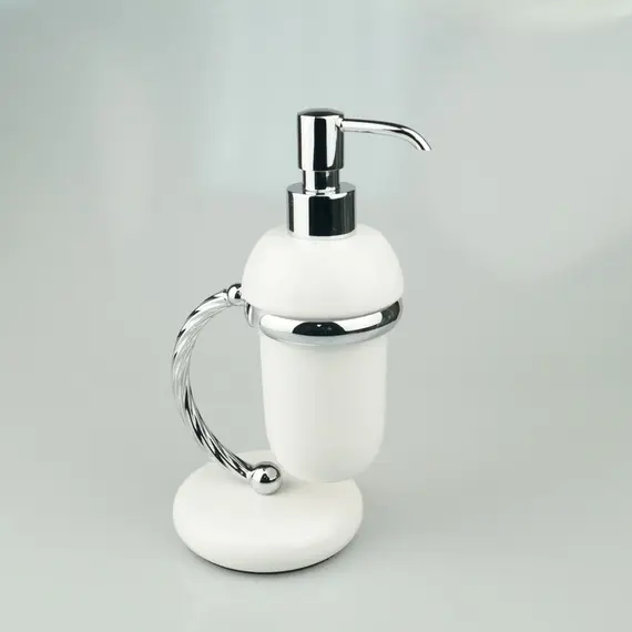 Stil Haus Giunone  настольный керамический дозатор   хром - белый