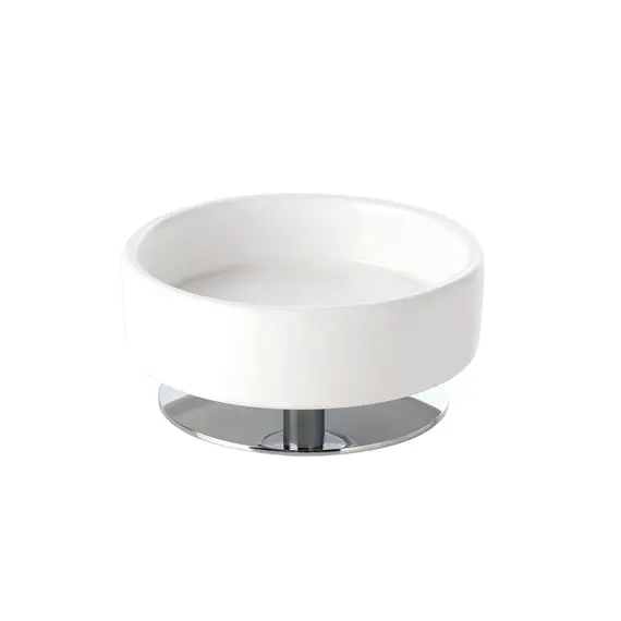 Stil Haus Opera  настольная керамическая мыльница   хром