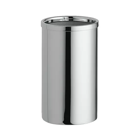 Surya Metall  круглый металлический стакан для ватных палочек 5хh8 5 см   золото