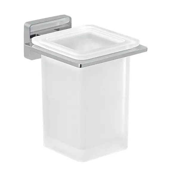 Gedy G-Atena  настенный стеклянный стакан   хром