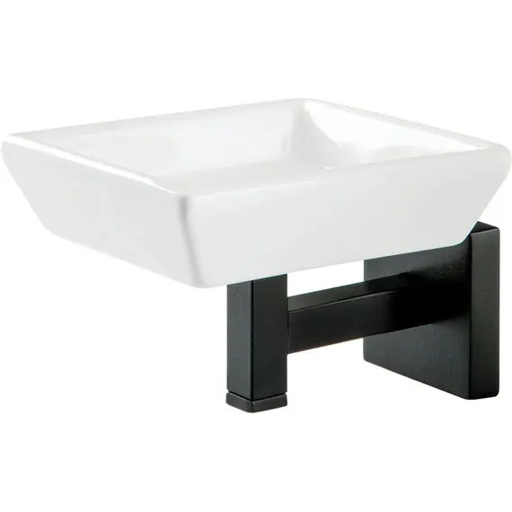 Stil Haus Urania  настенная керамическая мыльница   чёрный матовый - черная матовая керамика