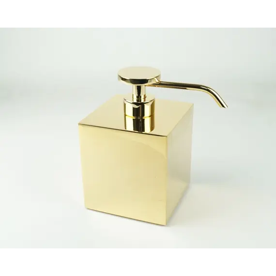 Surya Metall  квадратный металлический дозатор с помпой V6   золото